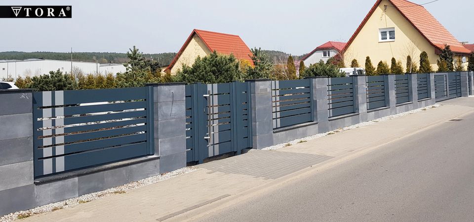 Aluminium Zaun Aluzaun Gartenzaun aus Alu Lamellenzaun Zaunfeld in Bremen