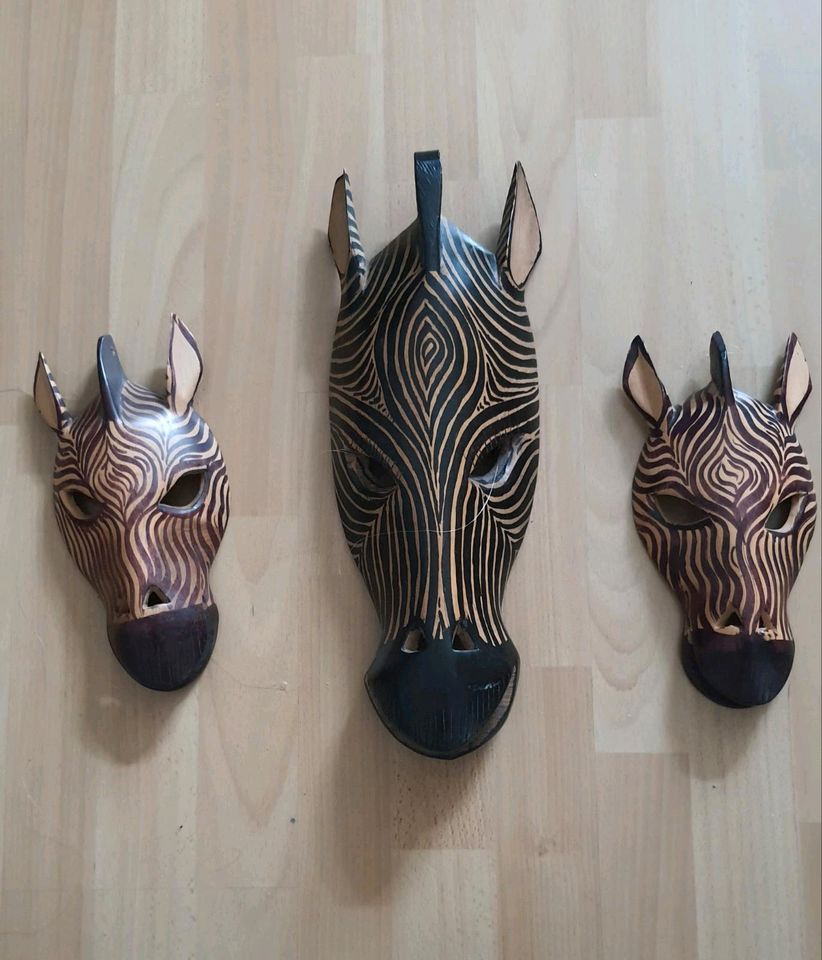 3 Westafrikanische Holzmasken in Rülzheim