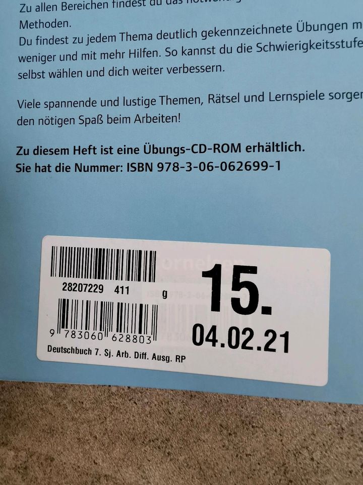 Deutschbuch Ausgabe 7. Arbeitsheft ISBN: 9783060626991 in Auderath