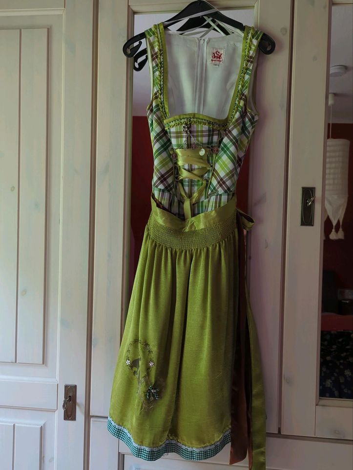 Orig. Österr. Dirndl Größe 32, grün - braun in Flörsbachtal