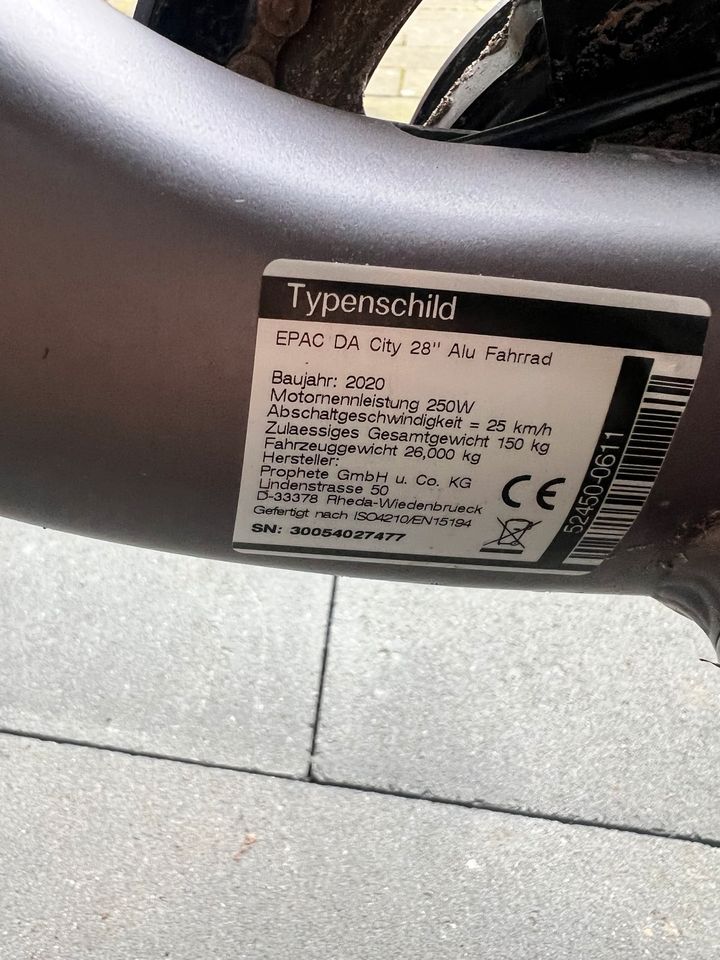 E-Fahrrad City 28 Zoll Propherte in Borken