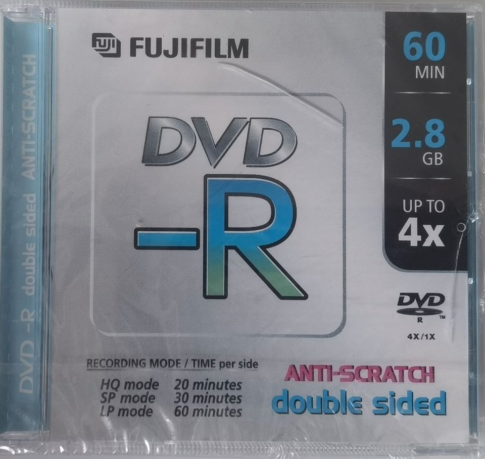 FUJIFILM DVD -R 60Min doppelseitig 2,8 GB 1-4x Camcorder Disc NEU in Karlsruhe