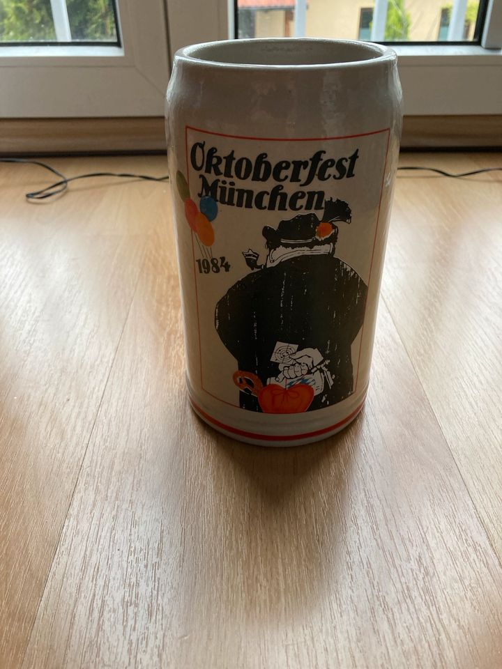 Bierkrug 1 Ltr. vom Oktoberfest 1984 in Nürnberg (Mittelfr)