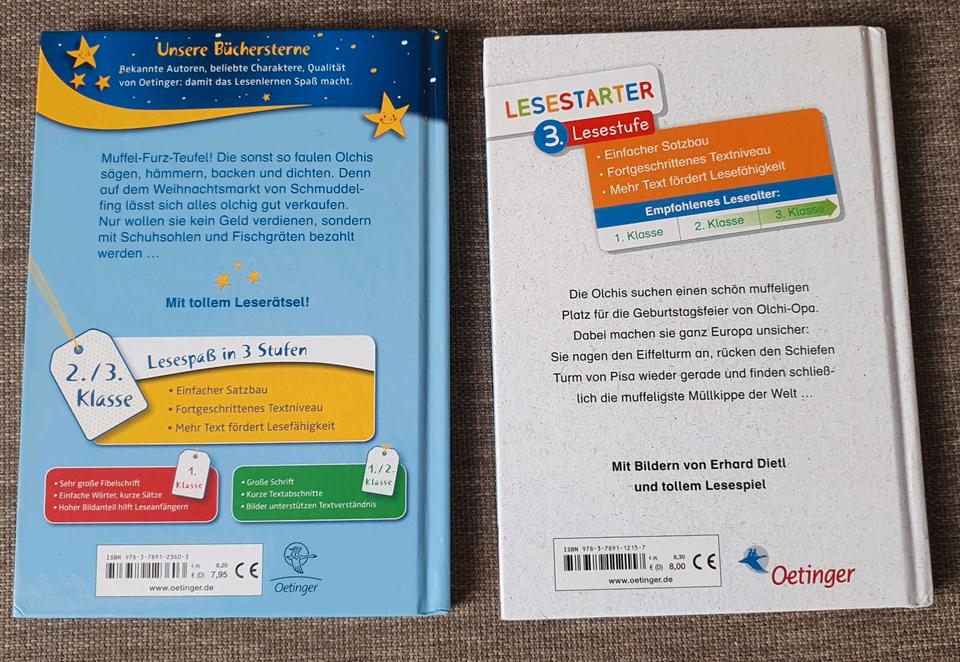 2 Bücher Die Olchis feiern Weihnachten/ auf Geburtstagsreise in Dresden