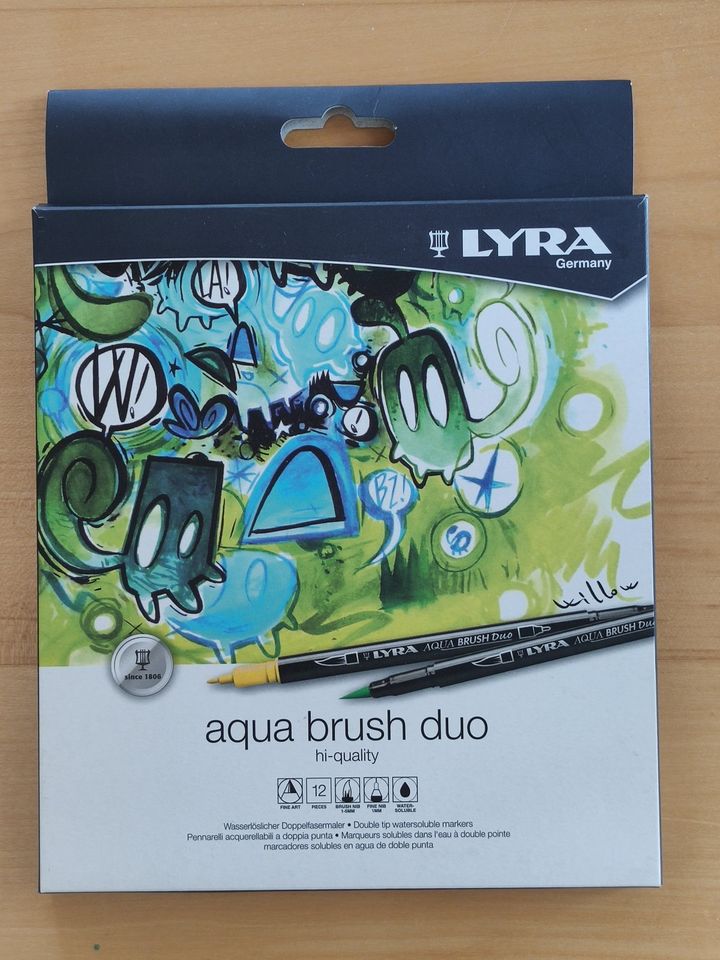 Lyra Aqua Brush Duo, 12 wasserlösliche Doppelspitzenmaler ~ Neu in Baden-Baden