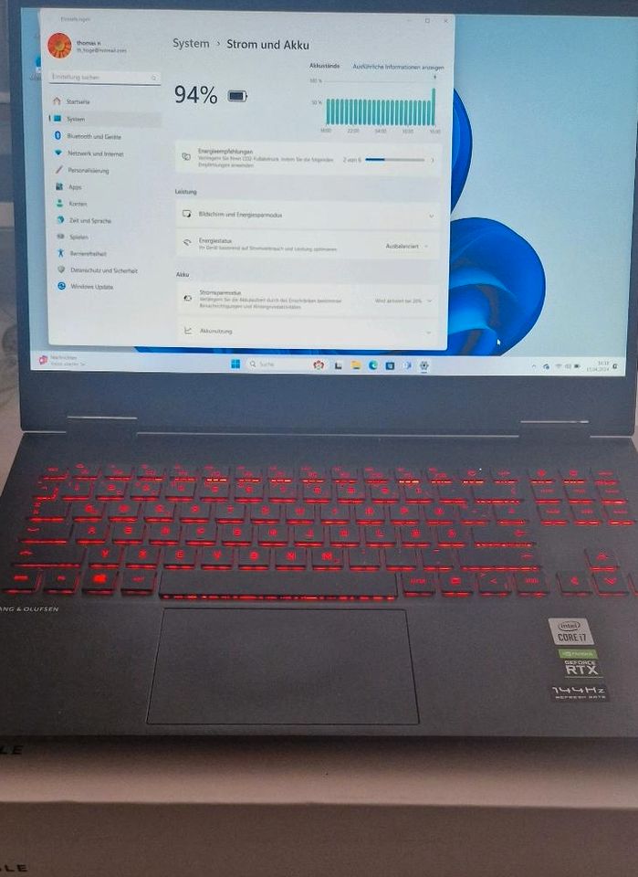 HP Omen gaming Laptop i7 10750h RTX2070 sehr gepflegter Zustand in Rostock