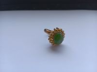 Ring aus Silber vergoldet mit echter Jade, Durchmesser 18mm Rheinland-Pfalz - Langsur Vorschau