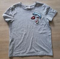 T-Shirt mit Aufnäher/ Applikationen * nope, Mund & Hand * grau * Rheinland-Pfalz - Zweibrücken Vorschau