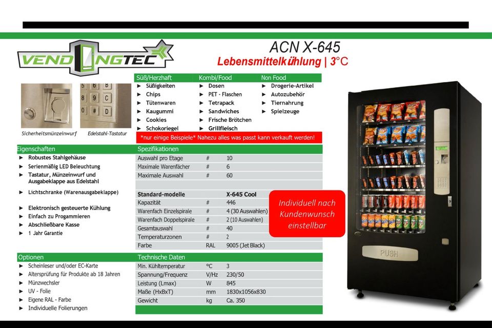 Snackautomat Getränkeautomat Verkaufsautomat Warenautomat NEU TOP in Mönchengladbach