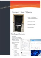 Windows 11 - Tower PC Desktop Nordrhein-Westfalen - Sankt Augustin Vorschau