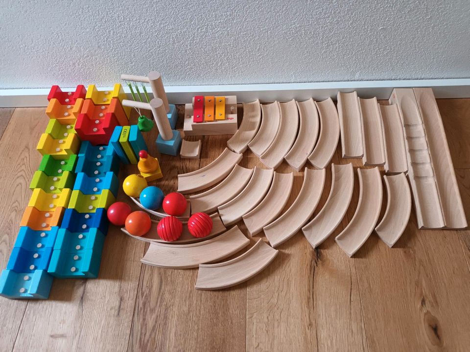 Haba: Meine erste Murmelbahn aus Holz.  Zwei Sets zusammen in Spaichingen