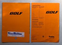 Original Golf 1 Prospekt und Preisliste - 1978 Niedersachsen - Schwarmstedt Vorschau