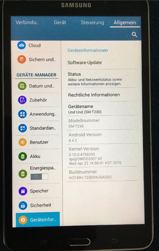 Samsung Galaxy Tab 4 [SM-T230] in München