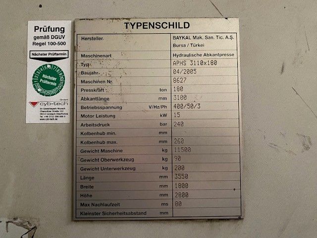 Baykal Abkantmaschine in Mühldorf a.Inn