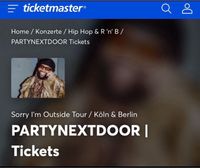 PARTYNEXTDOOR Tickets 2x | Köln Palladium Essen - Essen-Borbeck Vorschau