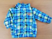 Wind/Regen Jacke Topolino Gr. 92/98 mit Kapuze grün-blau kariert Bayern - Üchtelhausen Vorschau