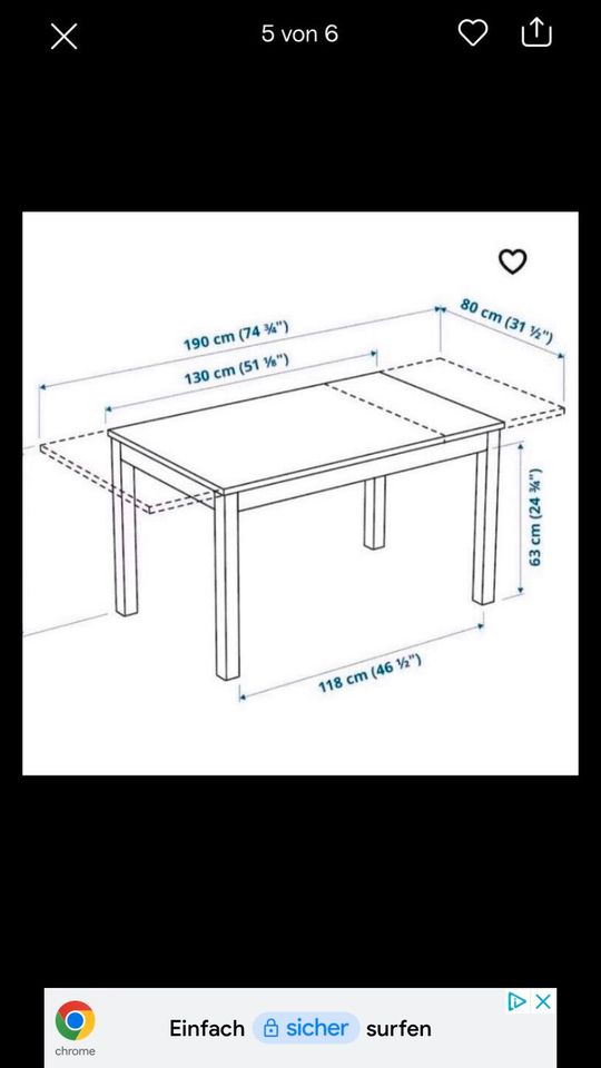 Ikea Tisch zu verkaufen in Roßdorf