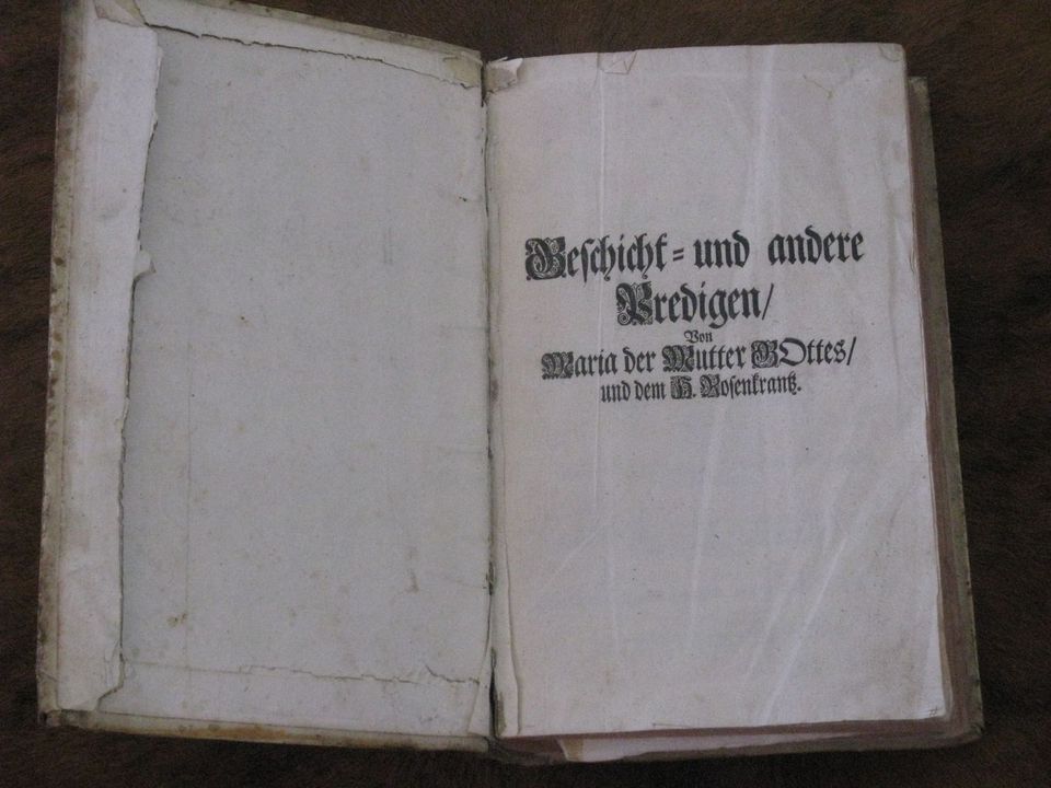 Marienpredigt von 1715, Antike Bücher /Selten für Sammler in Diez