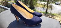 Hohe Schuhe Pumps dunkelblau Leder Hessen - Gründau Vorschau