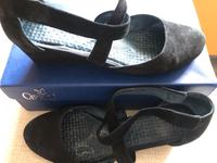 Damensandalette, Pumps, Lederschuh, schwarz, Gr. 41 Hessen - Neuenstein Vorschau
