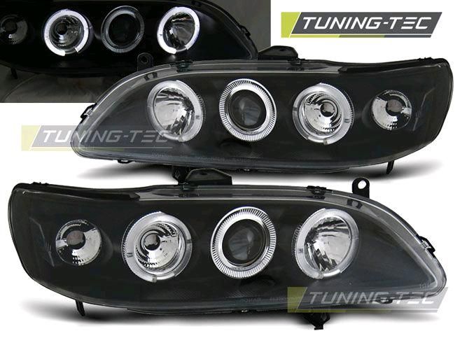 LED Angel Eyes Scheinwerfer schwarz für Honda Accord 98-02 in Calden