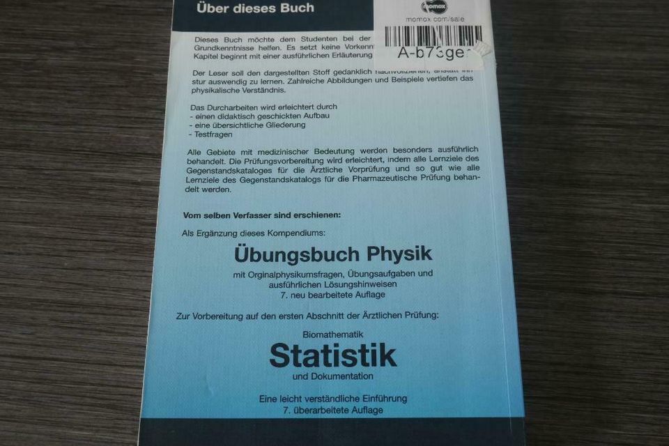 Studium PHYSIK für Mediziner und Pharmazeuten mit 131 Testfragen in Dortmund