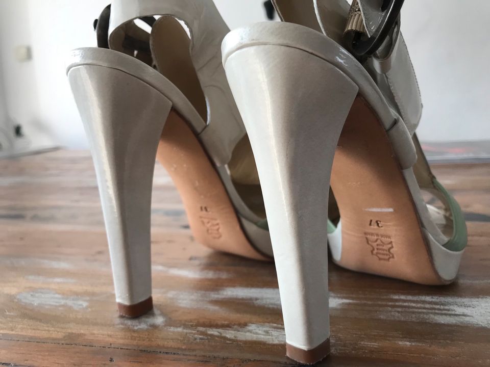 Tolle Paco Gil High Heels Slingpumps beige/mint Gr. 37 in Essen-Haarzopf