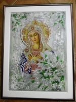 Wandbild Dekoration , Madonna mit Lilien, Handarbeit! Baden-Württemberg - Herrischried Vorschau