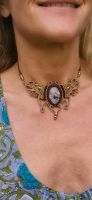 Macramee Collier Statement Kette Heilstein Vintage Goa Bayern - Augsburg Vorschau