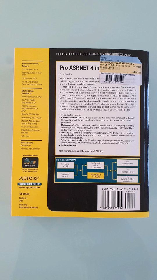 Pro ASP.NET 4 in C# 2010, APRESS, MacDonald,Freeman in Diez