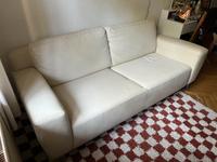 Gemütliches 2er-Ledersofa in cremeweiß Berlin - Neukölln Vorschau