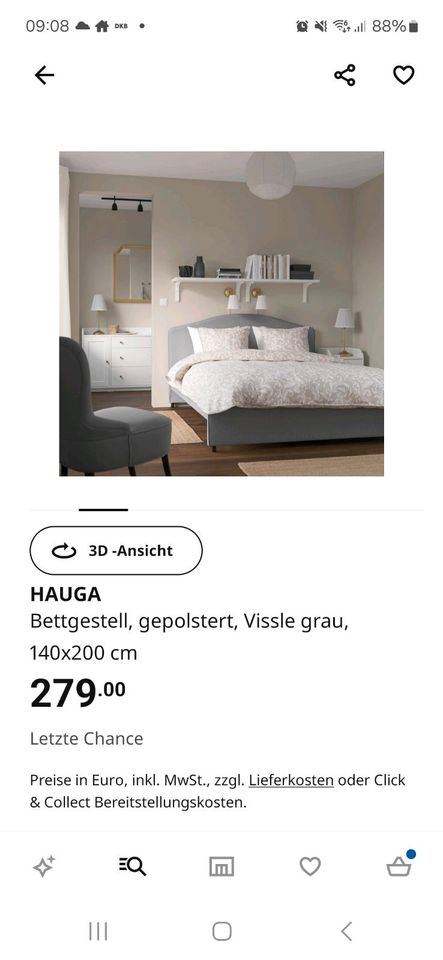 IKEA Bett 140 x 200 Hauga in Trier