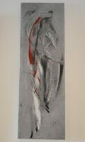 Keilrahmen, Acryl Bild, Leinwand, Grau Rot, Unikat - 40x120 cm Nordrhein-Westfalen - Rheine Vorschau