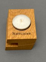 Teelichthalter aus Holz mit Inschrift "Notlicht" Neu u. unbenutzt Saarland - Homburg Vorschau
