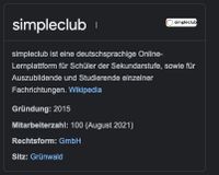 SimpleClub 6 Monate gratis Gutschein Brandenburg - Kleinmachnow Vorschau