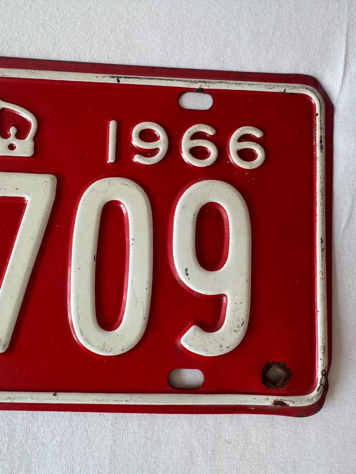 Nummernschild Kfz-Kennzeichen Kanada Ontario Diplomat 1966 in Köln