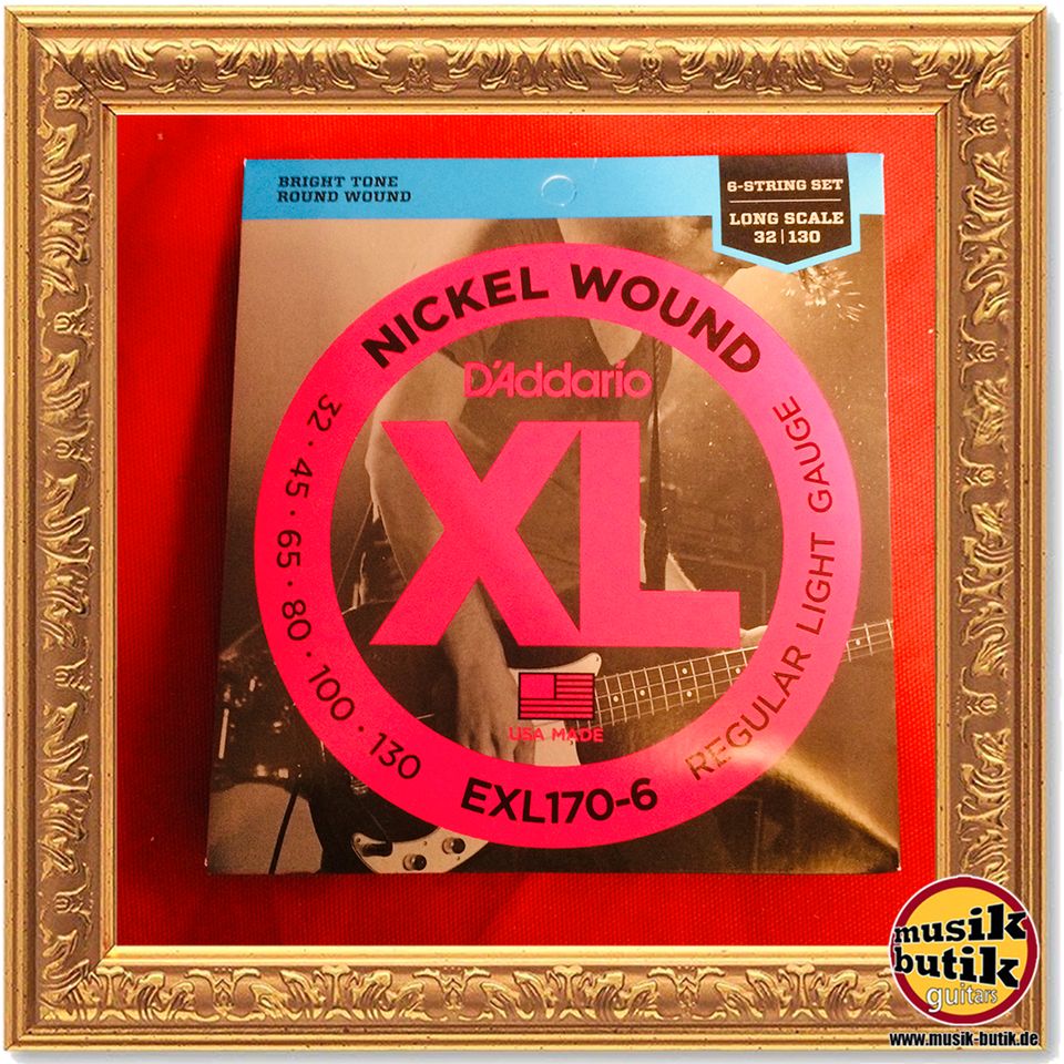 D’Addario EXL170-6 Nickel Wound 6-String Bass in Ochsenfurt