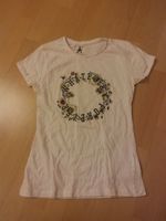 Basic T-Shirt weiß creme mit Print Flower floral schwarz Blumen S Schleswig-Holstein - Lübeck Vorschau