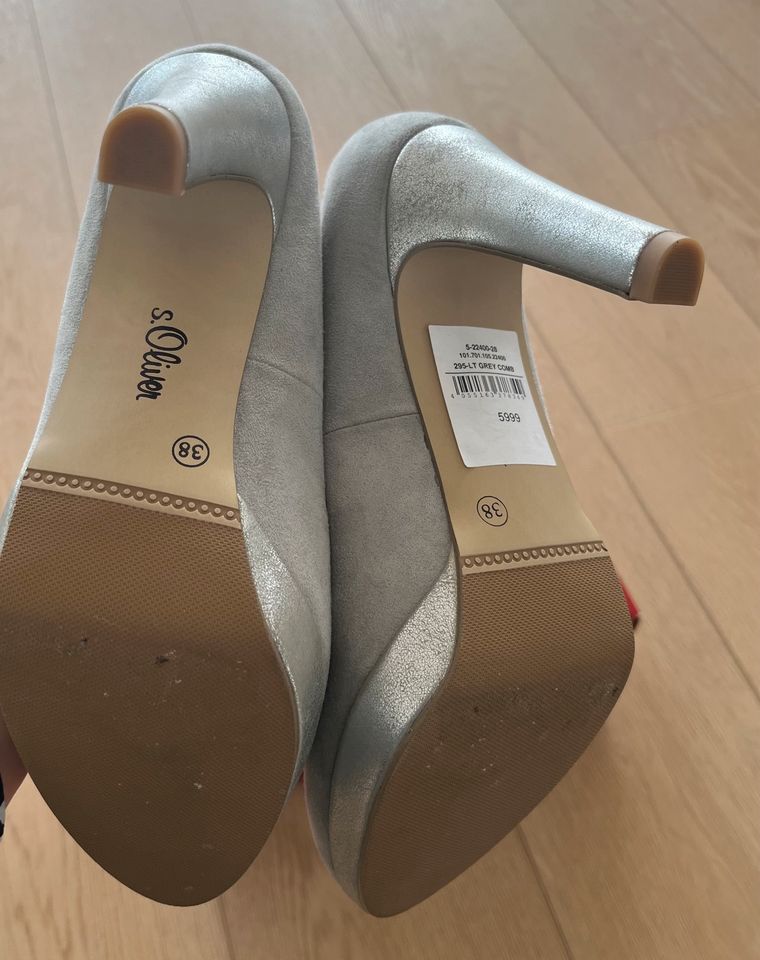 Schuhe S.Oliver 38 Silber/Grau in Saarbrücken