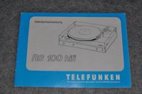 Original TELEFUNKEN RS 100 hifi Gebrauchsanweisung Plattenspieler Köln - Ehrenfeld Vorschau