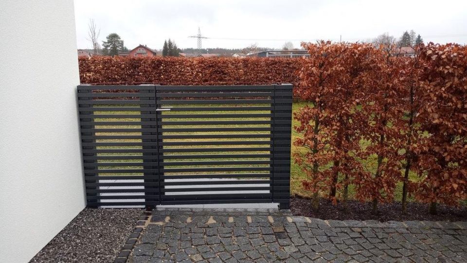 (STP) Zäune Tore Sichtschutz aus WPC Stahl Edelstahl ALU Glas in Stephansposching