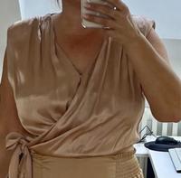 NAKD Satin Wrap Bluse Crop Wickel Wrap Bronze Gold 40 Stuttgart - Stuttgart-Ost Vorschau