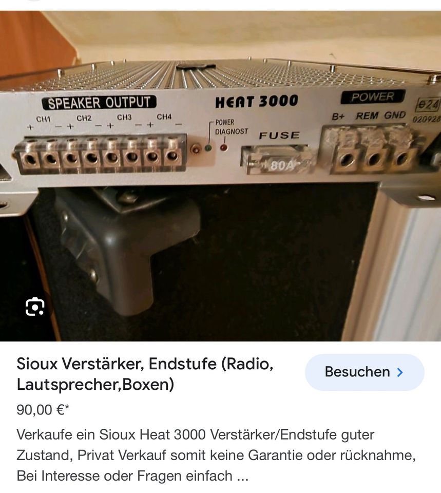 Sioux Endstufe Verstärker Heat3000 in Datteln