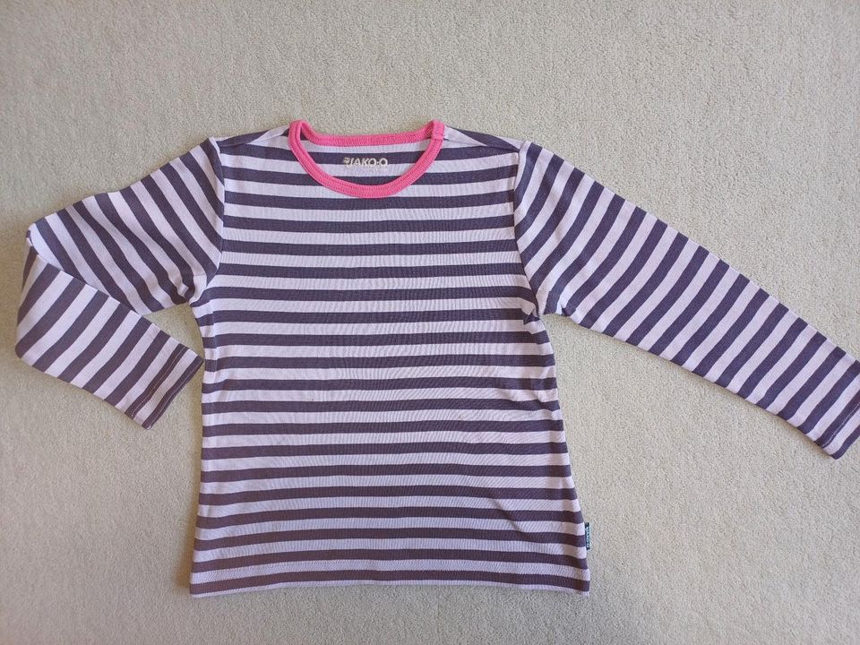 Jako O Langarmshirt Gr. 104/110 lila gestreift in Nürnberg (Mittelfr)