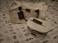 Kleine Reisetasche + passende Schminktasche/Kulturtasche, beige/ Berlin - Spandau Vorschau