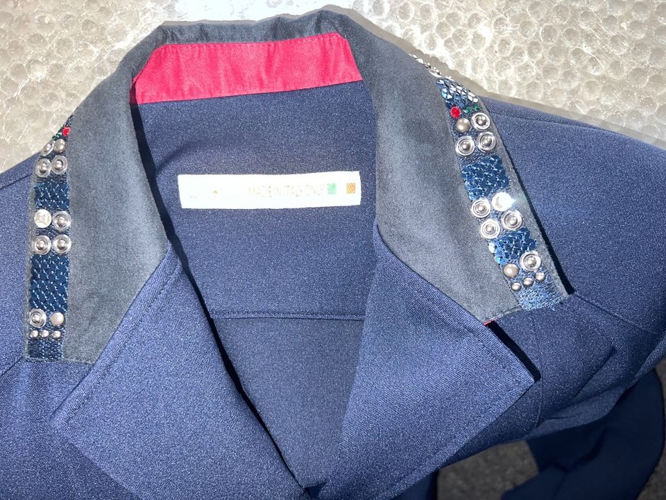 ANIMO Turnierjacket Jacket Sakko Navy  Strass Gr. 38 in Brake (Unterweser)