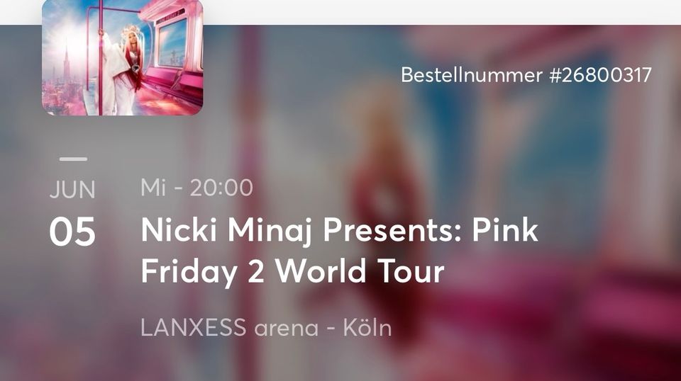 2x Tickets für Nicki Minaj Konzert in Köln in Essen