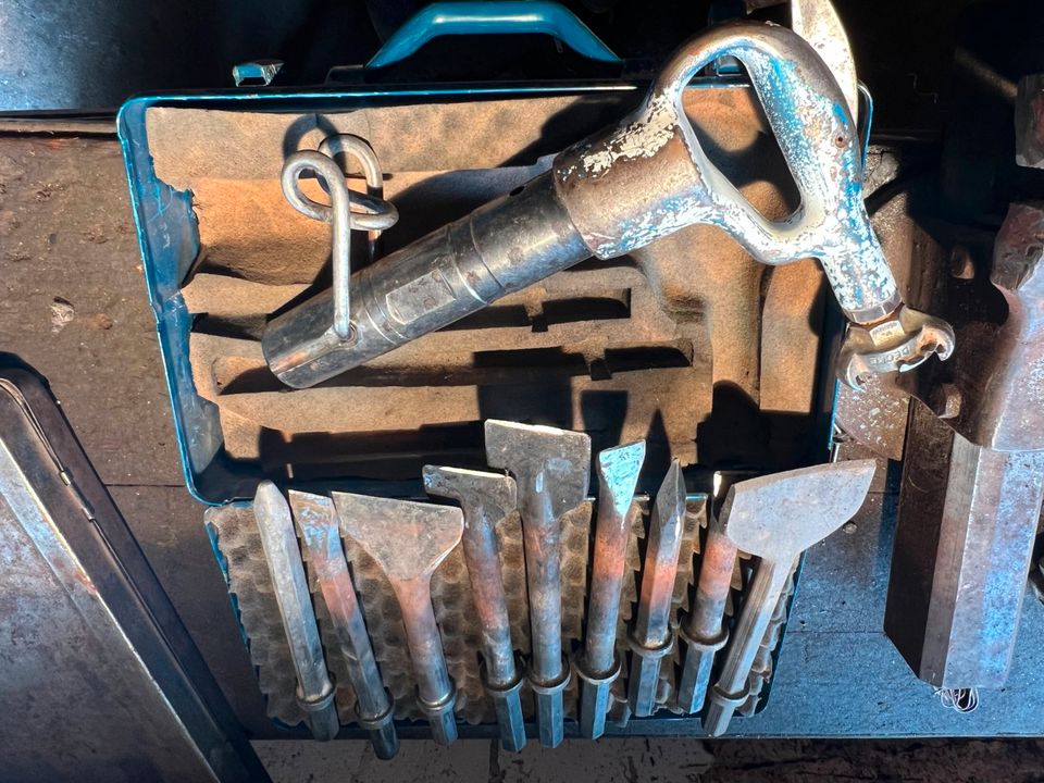 Presslufthammer, Hammer, Meisel, Kompressorschlauch und Zubehör in Schwalmtal
