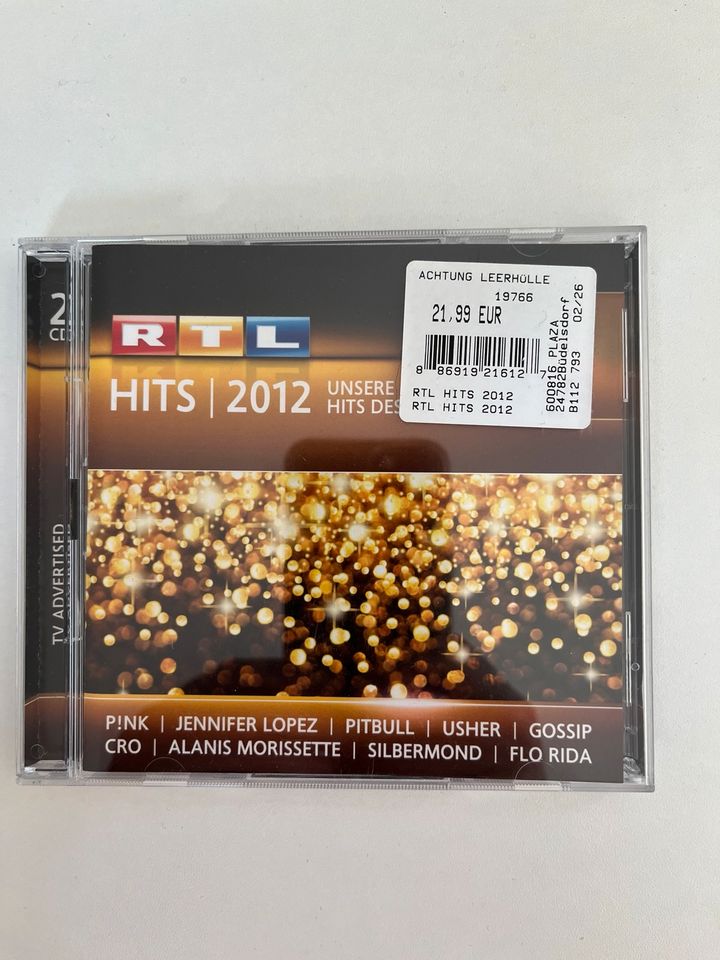 Doppel-CD „RTL-Hits 2012“, Pink, Usher, Cro etc. in Fockbek