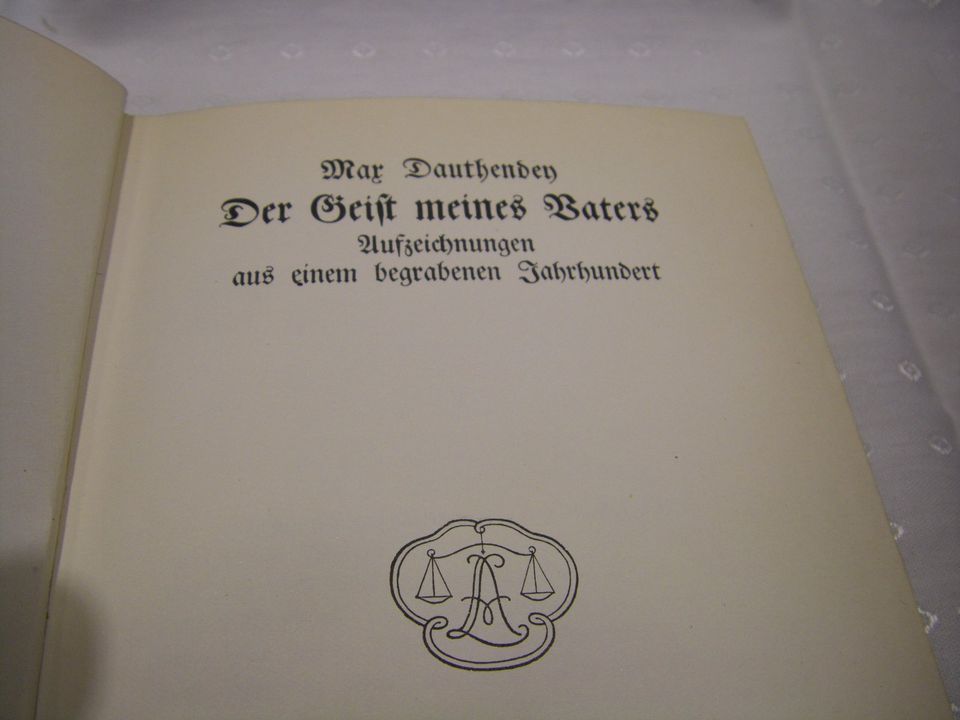 Der Geist meines Vaters von Max Dauthendey, Erstausgabe 1912 in Merkendorf